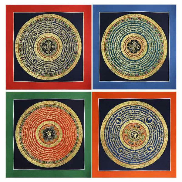 Buddha Stones Tibetan Handmade Thangka Painting Spiritual Blessing Blind Box Random Color Pattern