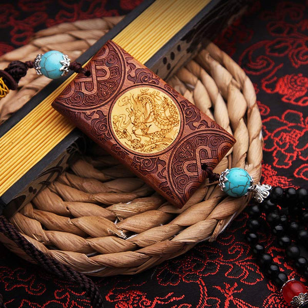 Buddha Stones Tibetan Rosewood Boxwood Dragon Cure Courage Car Decoration (Extra 30% Off | USE CODE: FS30)