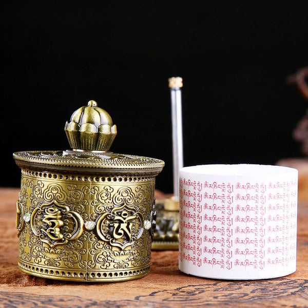 Buddha Stones Tibetan Blessing Prayer Wheel Car Decoration