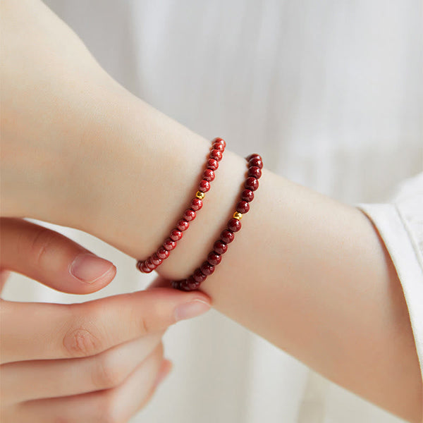 Buddha Stones "Wishing Protection and Energy" Cinnabar Bracelet Includes Gift Message Card
