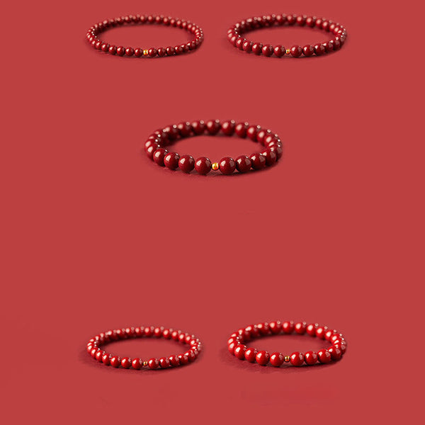 Buddha Stones "Wishing Protection and Energy" Cinnabar Bracelet Includes Gift Message Card
