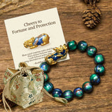 Buddha Stones "Cheers to Fortune and Protection" PiXiu Bracelet Includes Gift Message Card