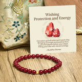 Buddha Stones "Wishing Protection and Energy" Cinnabar Bracelet Includes Gift Message Card