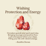 Buddha Stones "Wishing Protection and Energy" Cinnabar Bracelet Includes Gift Message Card