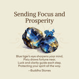 Buddha Stones "Sending Focus and Prosperity" Tiger Eye Pixiu Bracelet Includes Gift Message Card