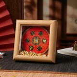 Buddha Stones Tibetan Om Mani Padme Hum Golden Ingot Thangka Photo Frame Ornament Home Decor