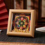 Buddha Stones Tibetan Om Mani Padme Hum Golden Ingot Thangka Photo Frame Ornament Home Decor