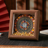 Buddha Stones Tibetan Om Mani Padme Hum Golden Ingot Thangka Photo Frame Ornament Home Decor