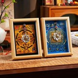 Buddha Stones Lotus Golden Ingot Thangka Photo Frame Ornament Home Decor