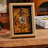 Buddha Stones Lotus Golden Ingot Thangka Photo Frame Ornament Home Decor
