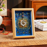 Buddha Stones Lotus Golden Ingot Thangka Photo Frame Ornament Home Decor