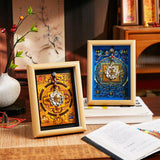 Buddha Stones Lotus Golden Ingot Thangka Photo Frame Ornament Home Decor