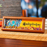 Buddha Stones Om Mani Padme Hum Buddha Golden Ingot Thangka Photo Frame Ornament Home Decor