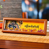 Buddha Stones Om Mani Padme Hum Buddha Golden Ingot Thangka Photo Frame Ornament Home Decor
