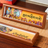 Buddha Stones Om Mani Padme Hum Buddha Golden Ingot Thangka Photo Frame Ornament Home Decor
