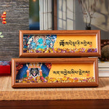 Buddha Stones Om Mani Padme Hum Buddha Golden Ingot Thangka Photo Frame Ornament Home Decor