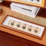 Buddha Stones Fu Character Five-Emperor Coins Lucky Fortune Photo Frame Ornament Home Decor