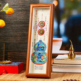 Buddha Stones Fu Character Gourd Copper Coins Photo Frame Ornament Home Decor
