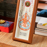 Buddha Stones Fu Character Gourd Copper Coins Photo Frame Ornament Home Decor