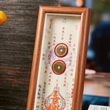 Buddha Stones Fu Character Gourd Copper Coins Photo Frame Ornament Home Decor