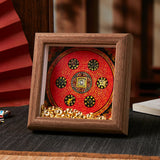 Buddha Stones Tibetan Om Mani Padme Hum Golden Ingot Thangka Photo Frame Ornament Home Decor