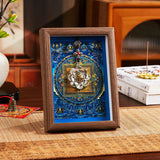 Buddha Stones Lotus Golden Ingot Thangka Photo Frame Ornament Home Decor
