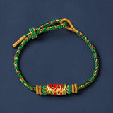 Buddha Stones Koi Fish Luck Hand-Woven String Bracelet