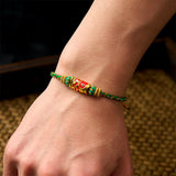 Buddha Stones Koi Fish Luck Hand-Woven String Bracelet