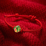 Buddha Stones Handmade Red String Double Koi Fish Protection Braided Cord Adjustable Bracelet