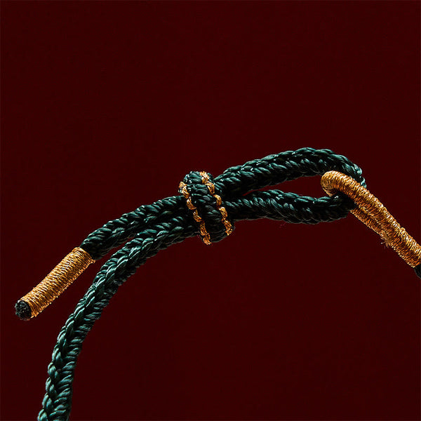 Buddha Stones Hand-Woven Red String Peach Blossom Sunflower Luck Bracelet