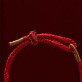 Buddha Stones Hand-Woven Red String Peach Blossom Sunflower Luck Bracelet