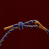 Buddha Stones Hand-Woven String Double Golden Koi Fish Strength Rope Bracelet