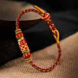Buddha Stones Koi Fish Luck Hand-Woven String Bracelet