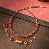 Buddha Stones Koi Fish Luck Hand-Woven String Bracelet