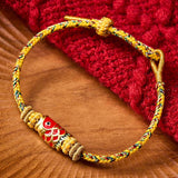 Buddha Stones Koi Fish Luck Hand-Woven String Bracelet