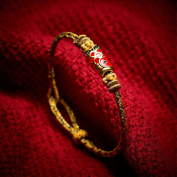 Buddha Stones Koi Fish Luck Hand-Woven String Bracelet