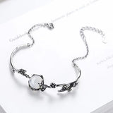 Buddha Stones "Sending Grace and Harmony"Plum Blossom Chalcedony Bracelet Includes Gift Message Card