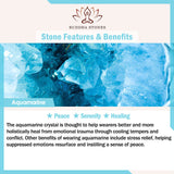 Buddha Stones 108 Mala Beads Aquamarine Healing Bracelet
