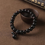 Buddha Stones Tibetan Lightning Strike Wood Protection Bracelet