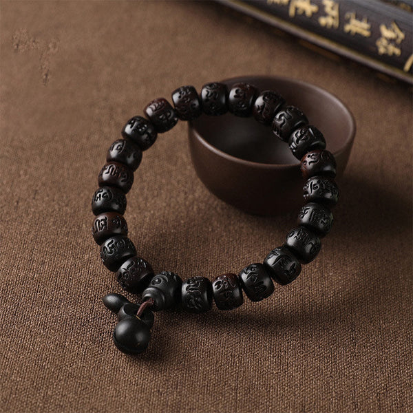 Buddha Stones Tibetan Lightning Strike Wood Protection Bracelet