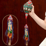 Tibetan Handmade Shankha Om Mani Padme Hum Buddha Avalokitesvara Turquoise Conch Shell Positive Decoration