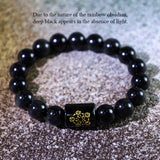 Buddha Stones "Sending Balance and Protection" Rainbow Obsidian Bracelet Includes Gift Message Card