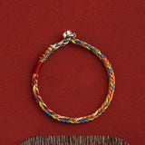 Buddha Stones "May you be healthy and happy" Lucky Multicolored Bracelet