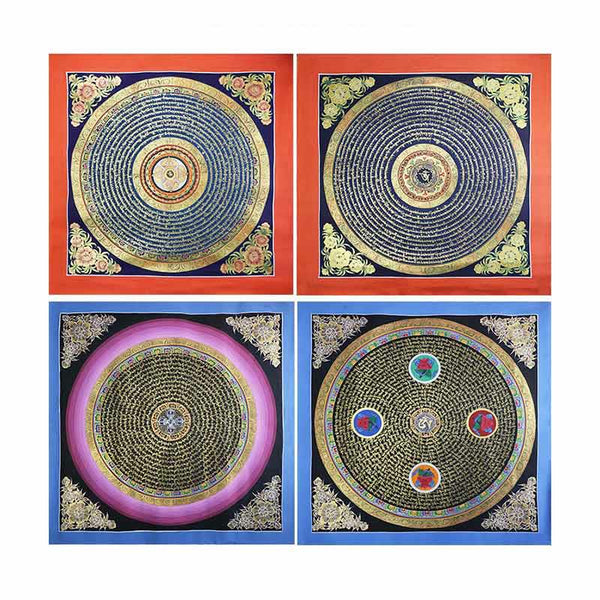 Buddha Stones Tibetan Handmade Thangka Painting Spiritual Blessing Blind Box Random Color Pattern
