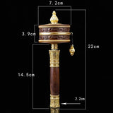Buddha Stones Tibetan Prayer Wheel Six True Words Copper Balance Decoration