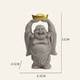 Buddha Stones Laughing Buddha Resin Statue Blessing Home Decoration