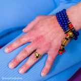 Buddha Stones Tibetan Mala Lapis Lazuli Lazurite Positive Bracelet