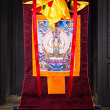 Buddha Stones Tibetan Thousand-handed Avalokitesvara Framed Thangka Blessing Decoration