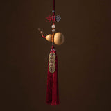 Buddha Stones Feng Shui Coins Gourd Chinese Knot Lucky Coins Five Emperor Money Wealth Tassels Decoration