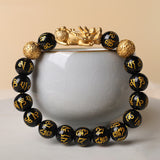 Buddha Stones "Blessings of Protection to Attract Wealth" PiXiu Bracelet Includes Gift Message Card